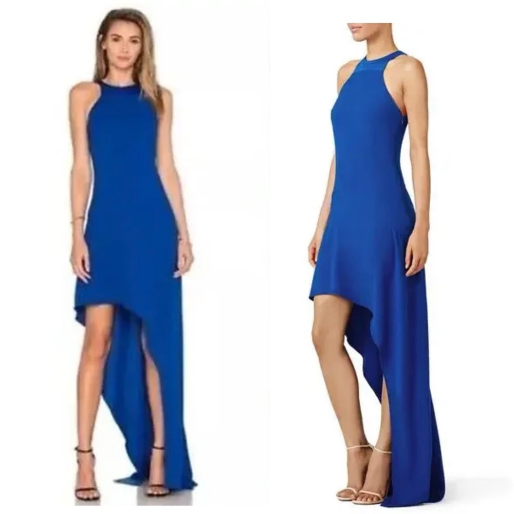 Halston Heritage Cobalt High-Low Dress